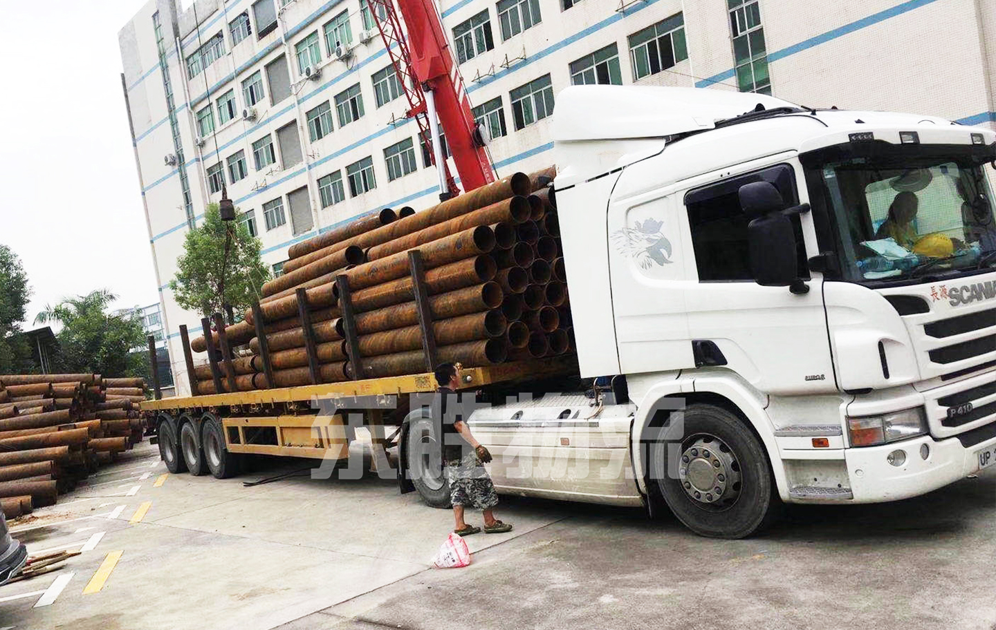 钢结构/建筑建材货运香港注意事项；国内钢结构/建筑建材陆运到香港案例图